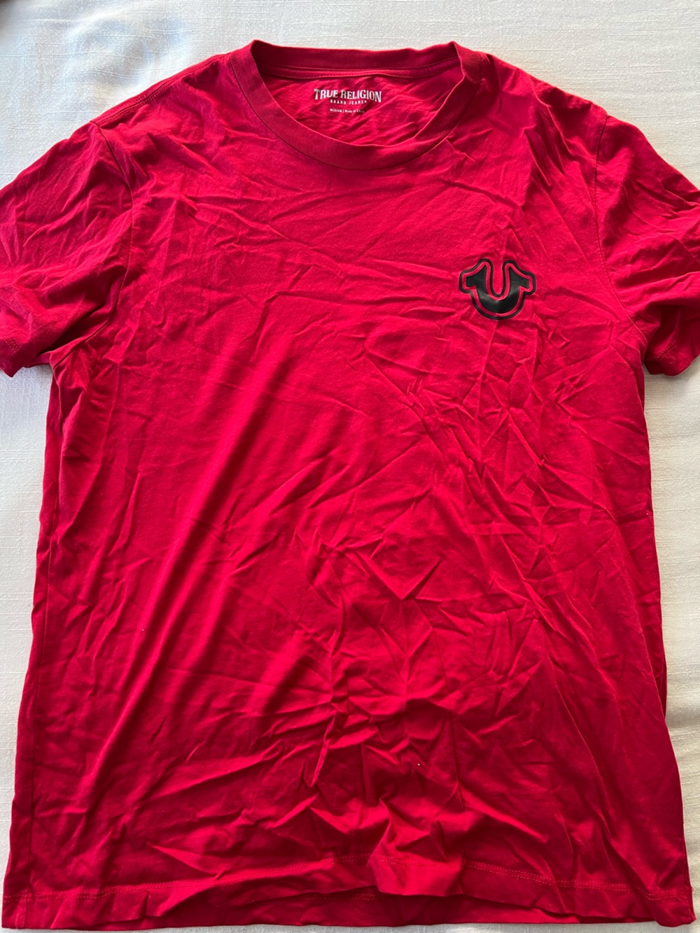 True Religion Red Solid graphic tee - Vibrant Red Accent